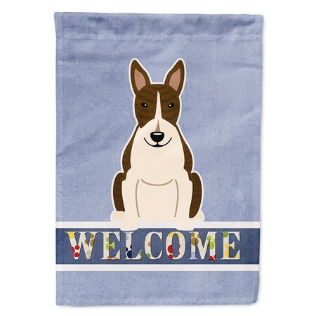 Carolines Treasures Bull Terrier Dark Brindle Welcome Flag Canvas House Size BB5717CHF